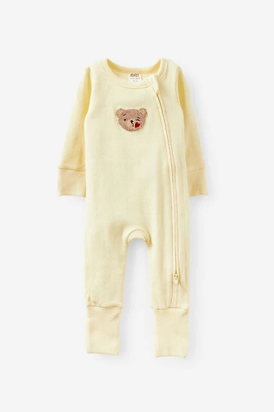 Growie Long Sleeve Rib All One Romper