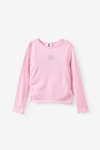 Fitted Long Sleeve Essential Gathered Top