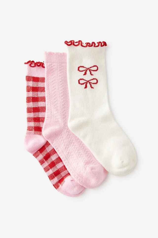 Kids 3Pk Crew Socks