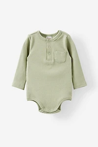 The Long Sleeve Rib Pocket Bubbysuit