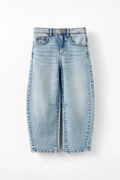 Unisex Barrel Leg Denim Jean