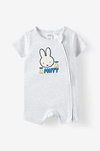 Miffy Short Sleeve Zip Romper