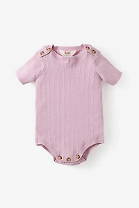 Baby Organic Blend Knit Short Sleeve Bubbysuit