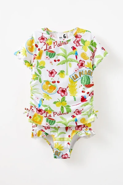 Florence S/S Rashie And Bikini Bottom Set