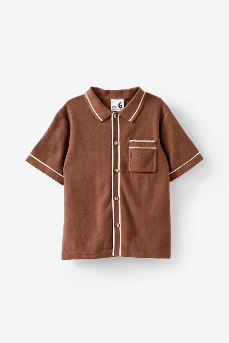 Knitted Short Sleeve Shirt