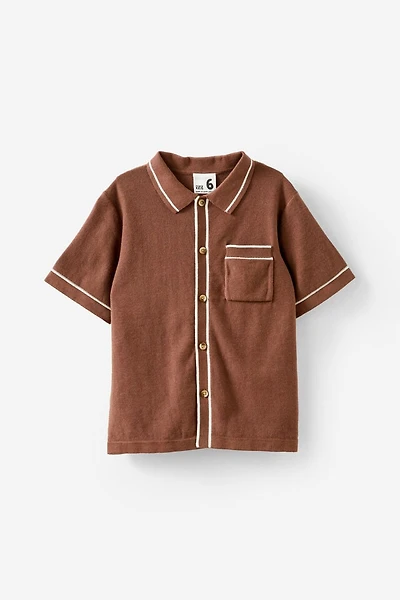 Knitted Short Sleeve Shirt