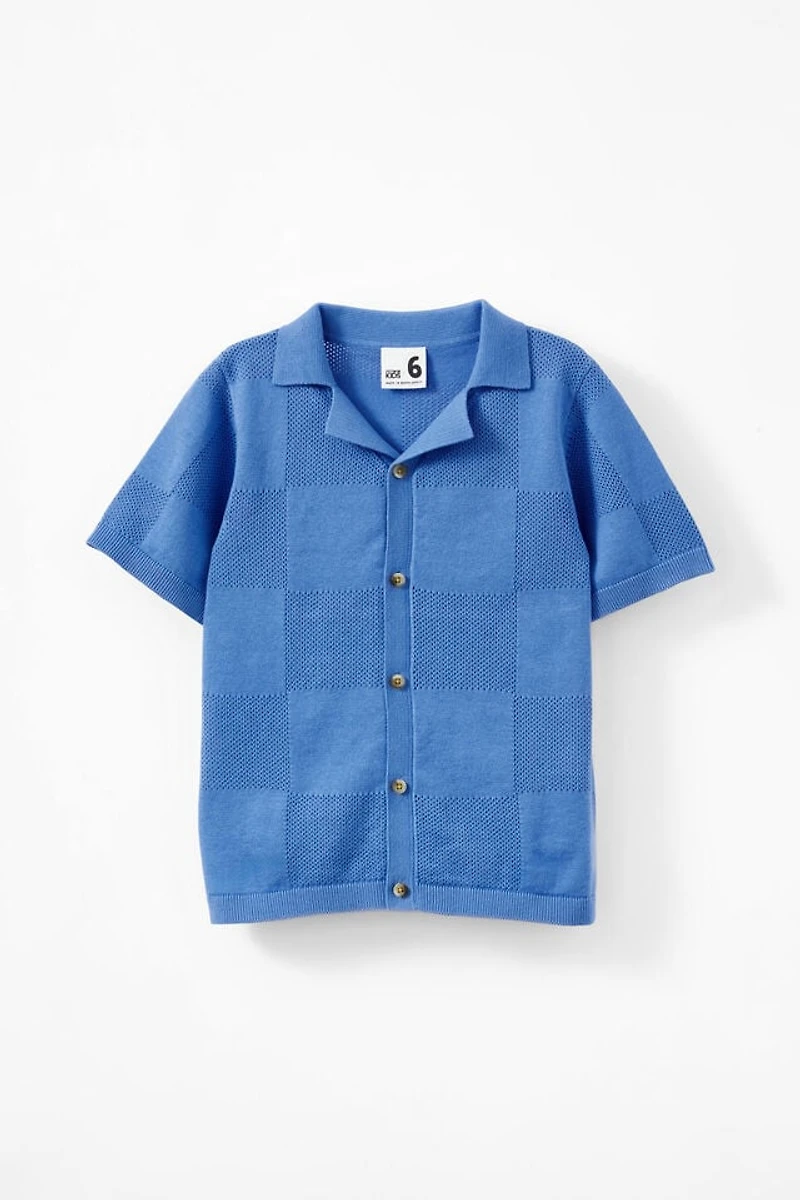 Knitted Short Sleeve Shirt