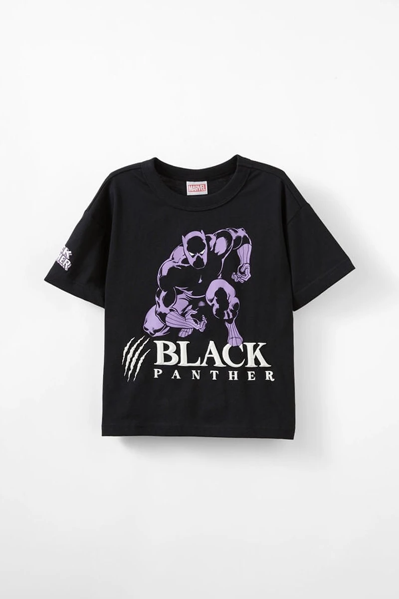 Black Panther Drop Shoulder Short Sleeve Tee