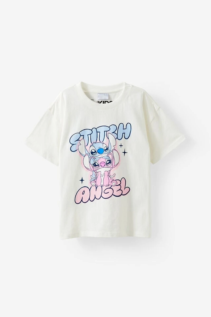 Stitch & Angel Drop Shoulder Short Sleeve Tee