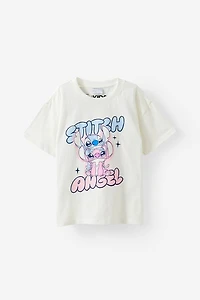 Stitch & Angel Drop Shoulder Short Sleeve Tee