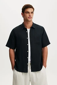 Relaxed Linen Short Sleeve Shirt