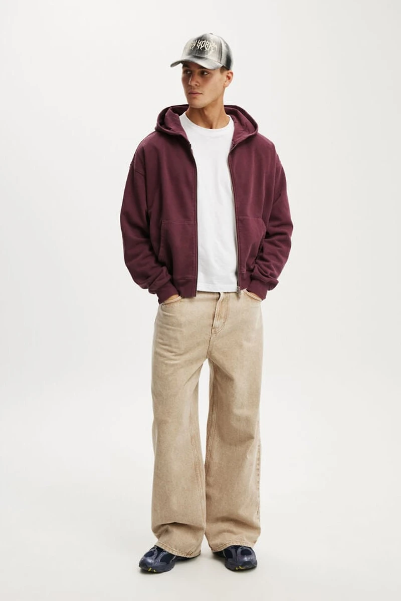 Cropped Zip Up Hoodie