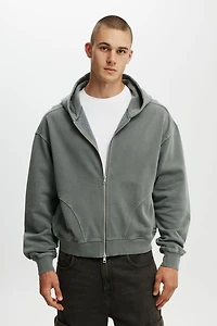 Cropped Zip Up Hoodie