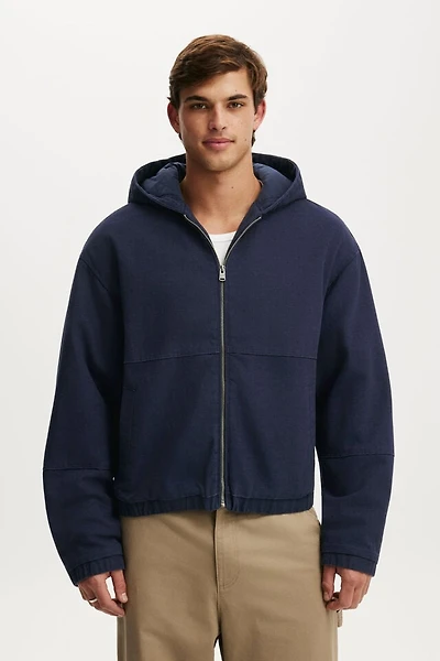 Cropped Hooded Bomber