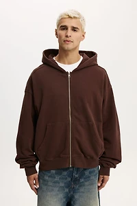 Cropped Zip Up Hoodie