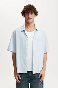 Eli Linen Blend Short Sleeve Shirt