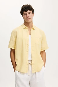 Relaxed Linen Short Sleeve Shirt