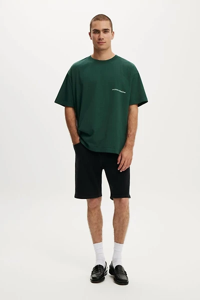 Loose Straight Denim Short