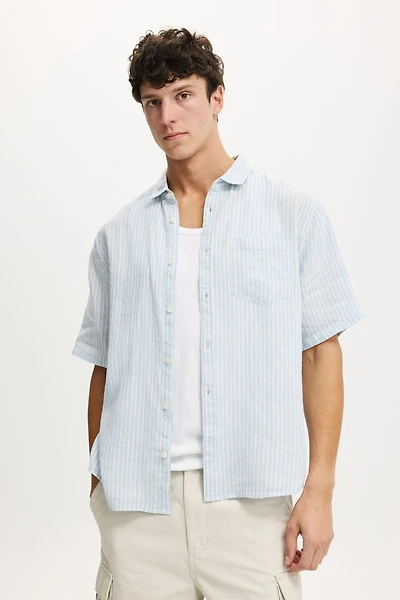 Relaxed Linen Short Sleeve Shirt