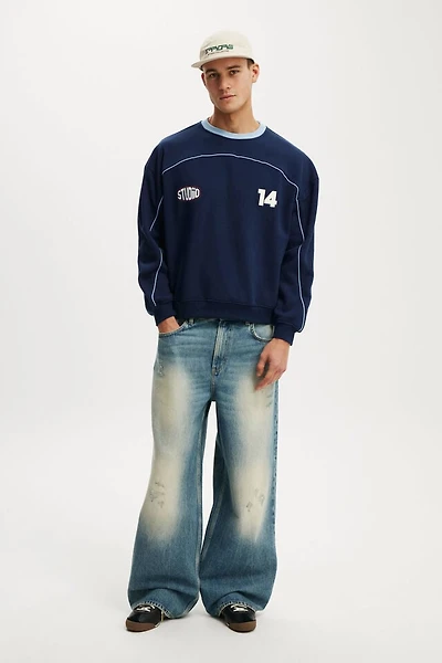 Box Fit Graphic Crew Sweater