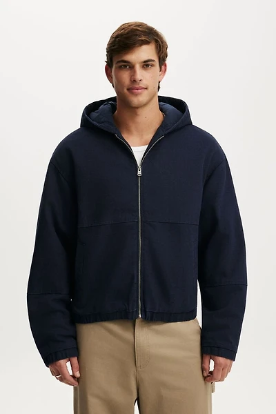 Cropped Hooded Bomber