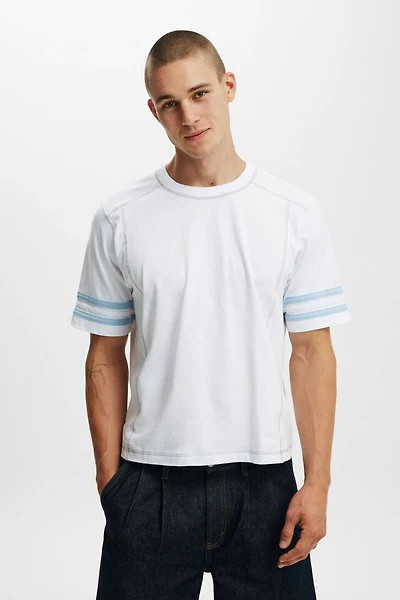 Cropped Fit Panel T-Shirt