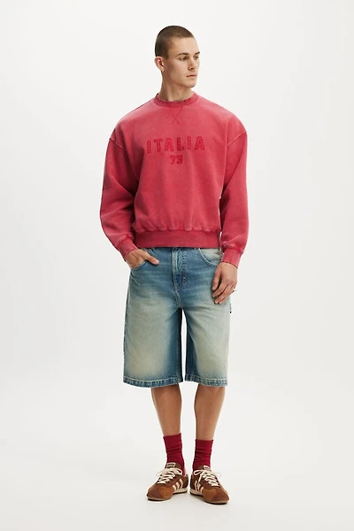 Oversized Graphic Crew Sweater