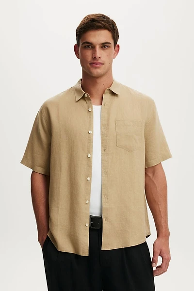 Relaxed Linen Short Sleeve Shirt