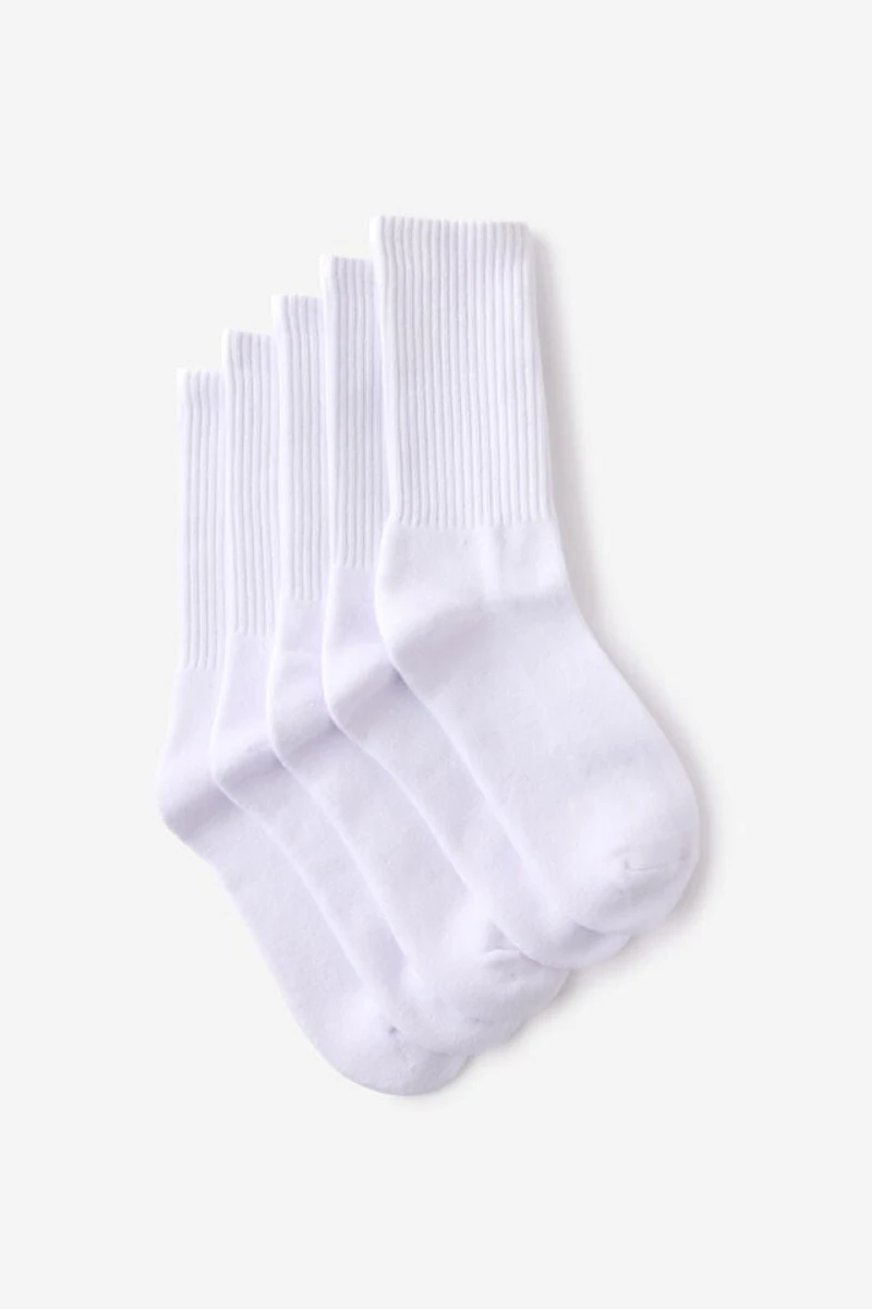 5 Pack Essential Crew Socks
