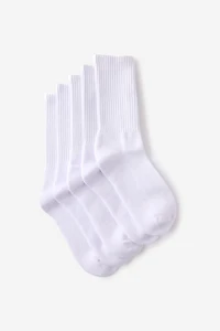 5 Pack Essential Crew Socks