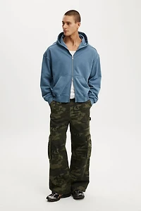 Cropped Zip Up Hoodie