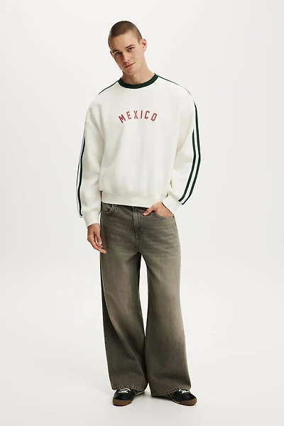 Oversized Graphic Crew Sweater