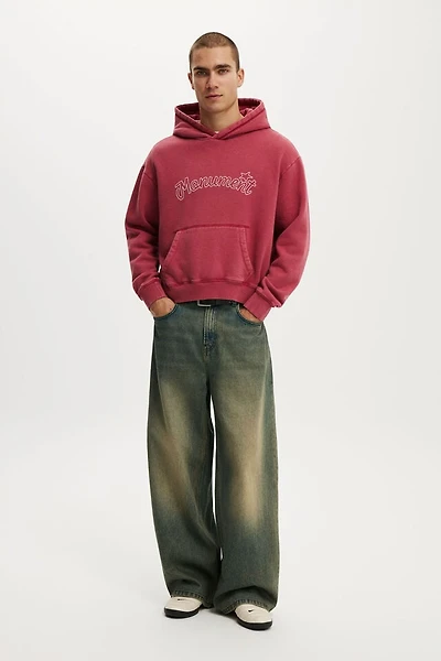 Cropped Fit Graphic Hoodie