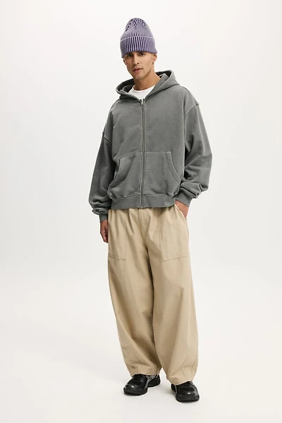 Cropped Zip Up Hoodie