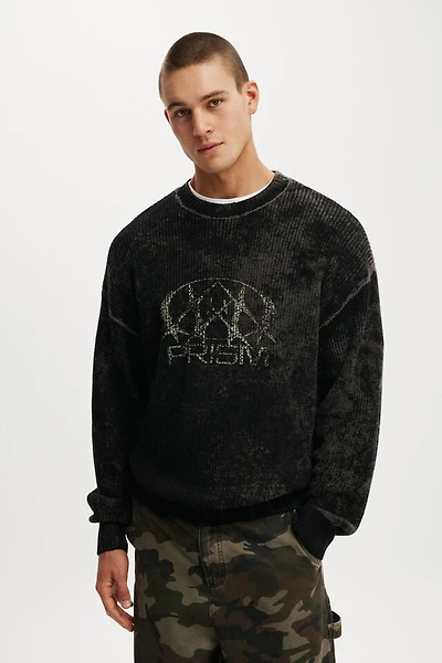 Y2k Box Fit Crew Knit