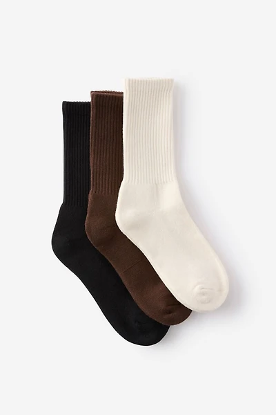 3 Pack Essential Crew Socks