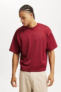 Cropped Fit Mesh T-Shirt