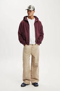 Cropped Zip Up Hoodie