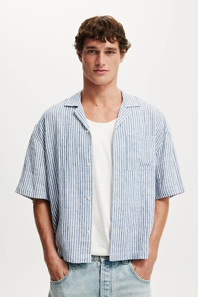 Linen Box Fit Short Sleeve Shirt