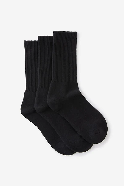3 Pack Essential Crew Socks