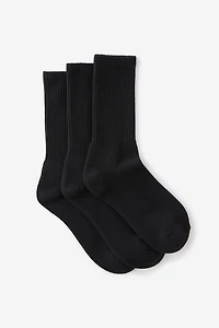 3 Pack Essential Crew Socks