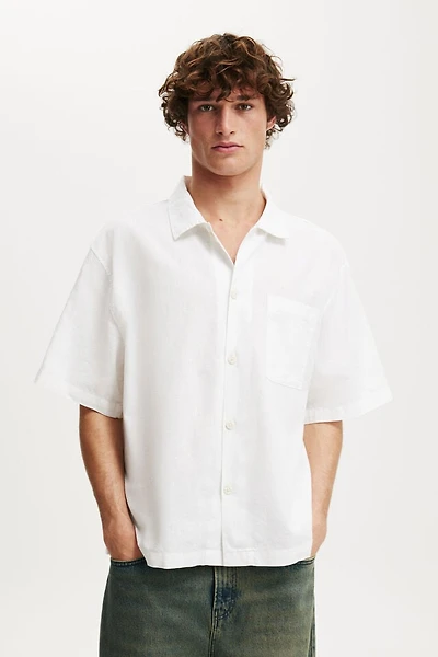 Eli Linen Blend Short Sleeve Shirt