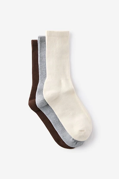 3 Pack Essential Crew Socks