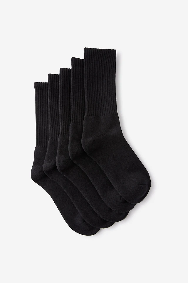 5 Pack Essential Crew Socks