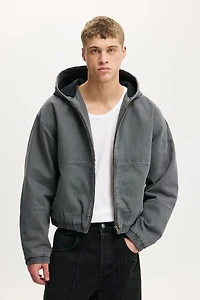 Cropped Hooded Bomber