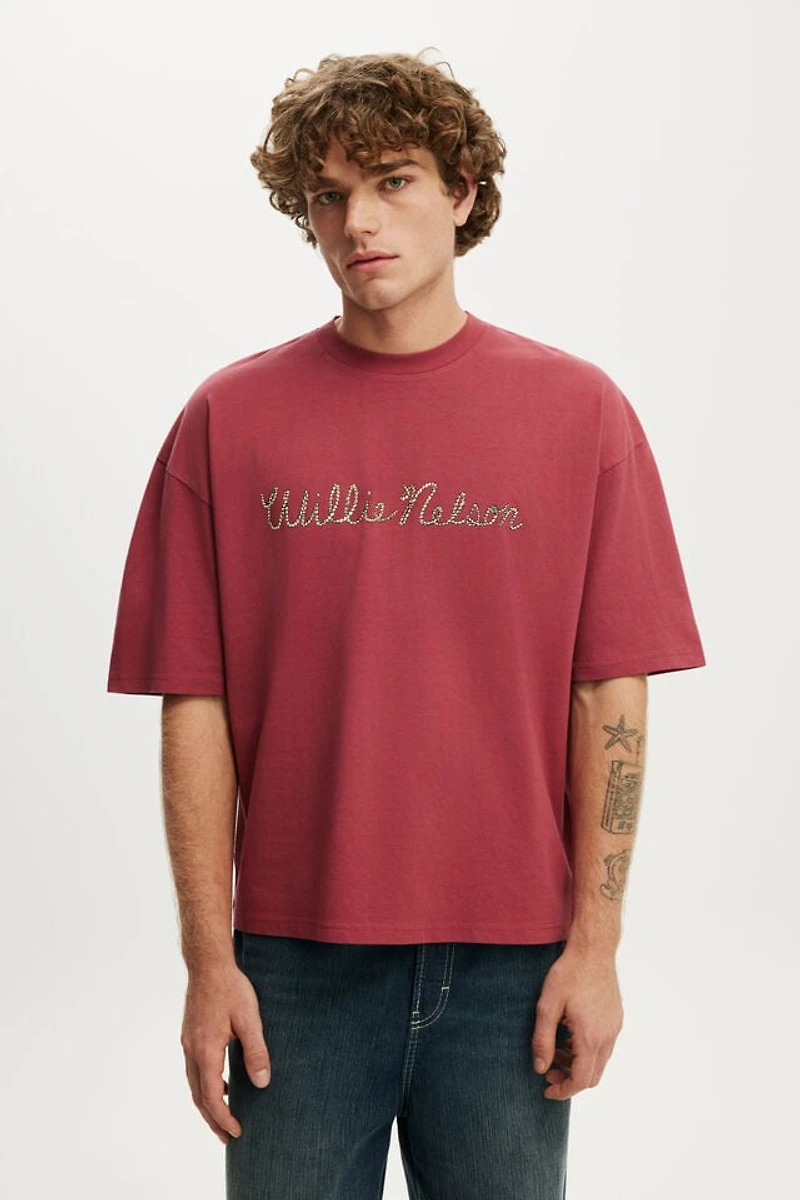 Willie Nelson Cropped Fit Music T-Shirt