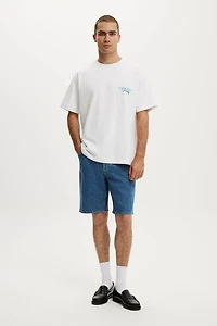 Loose Straight Denim Short