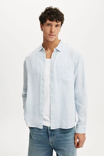 Relaxed Linen Long Sleeve Shirt