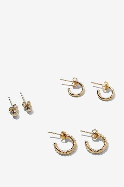3Pk Small Earring