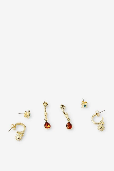 3Pk Mid Earring